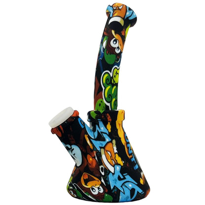 6.5" Silicone Beaker Water Pipe - New Prints! [WP-S-45B]