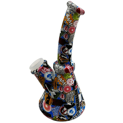 6.5" Silicone Beaker Water Pipe - New Prints! [WP-S-45B]