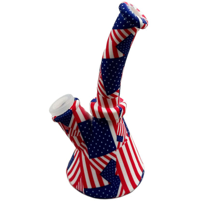 6.5" Silicone Beaker Water Pipe - New Prints! [WP-S-45B]