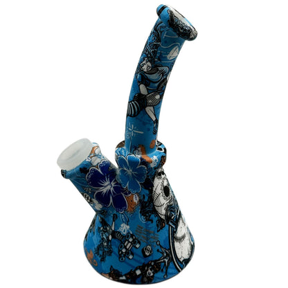6.5" Silicone Beaker Water Pipe - New Prints! [WP-S-45B]