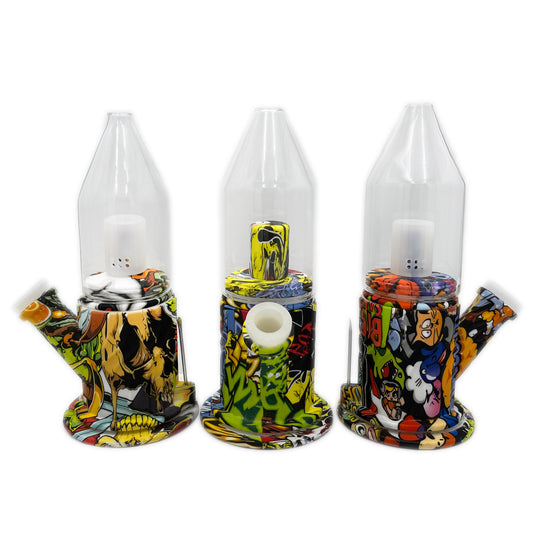8" Hybrid Banger Hanger - Assorted Prints [WP-H-75]