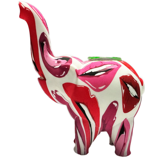 4.8" Silicone Elephant Bubbler - Assorted Prints [BUB-S-94]