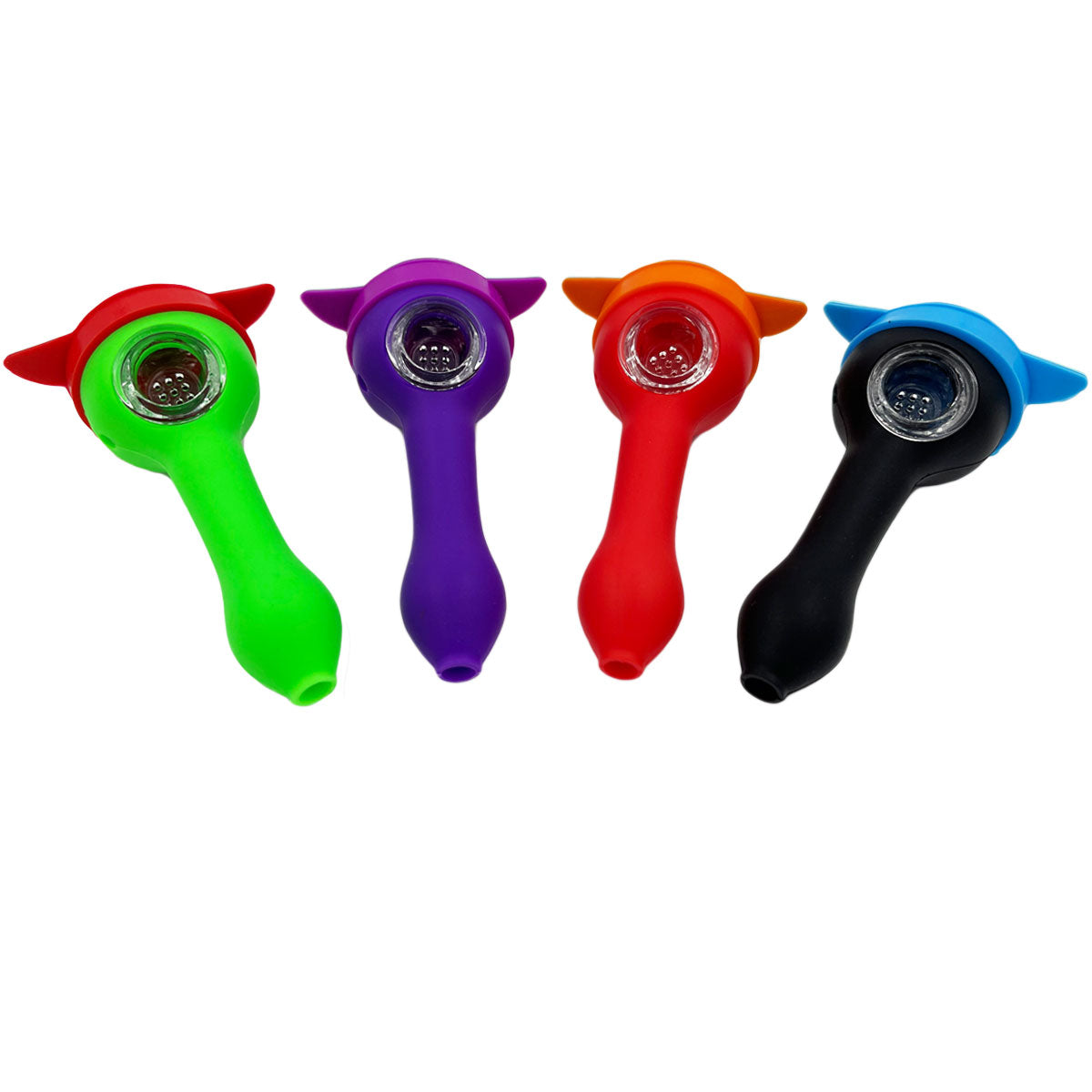 4.5" Alien Baby Hand Pipe w/ Glass Bowl - Assorted Colors [HP-S-180C]