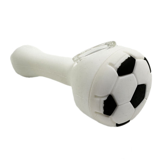 5" Silicone Soccer Ball Hand Pipe w/ Glass Bowl [HP-S-138]