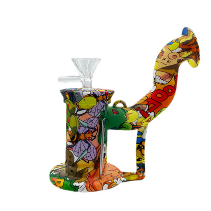 7.5" Oil Rig w/ Titanium Nail - Assorted Prints [WP-S-60B]