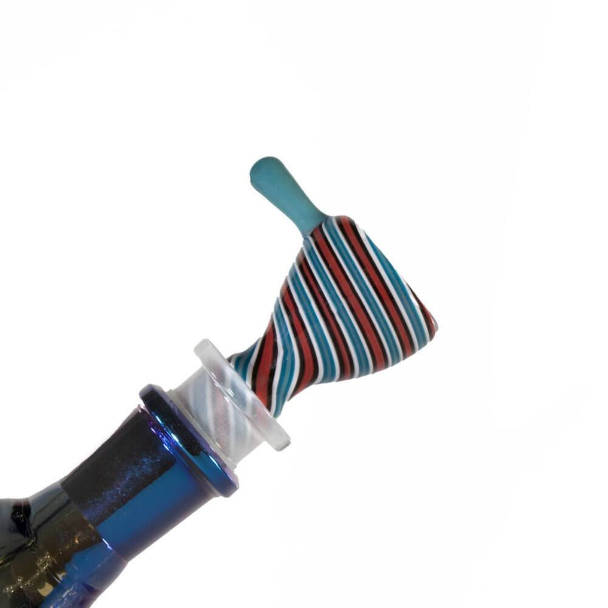 14mm Glass Funnel Bowl w/ Hand-Spun Designs & Handle - Now Over 2 Dzn Styles! [GB-15]