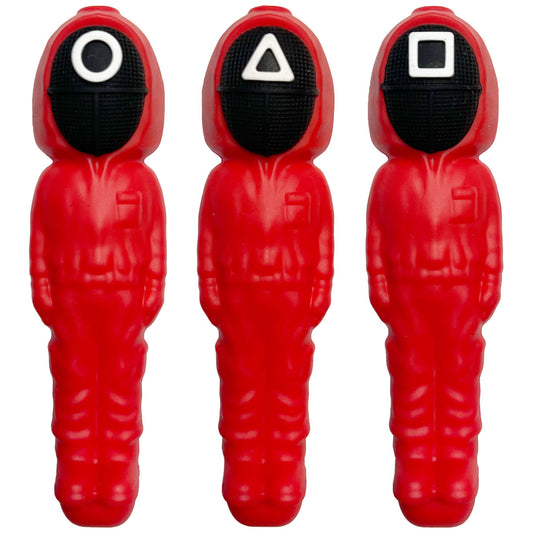4.5" Silicone Red Henchmen Hand Pipe w/ Glass Bowl - Assorted Styles [HP-S-131]