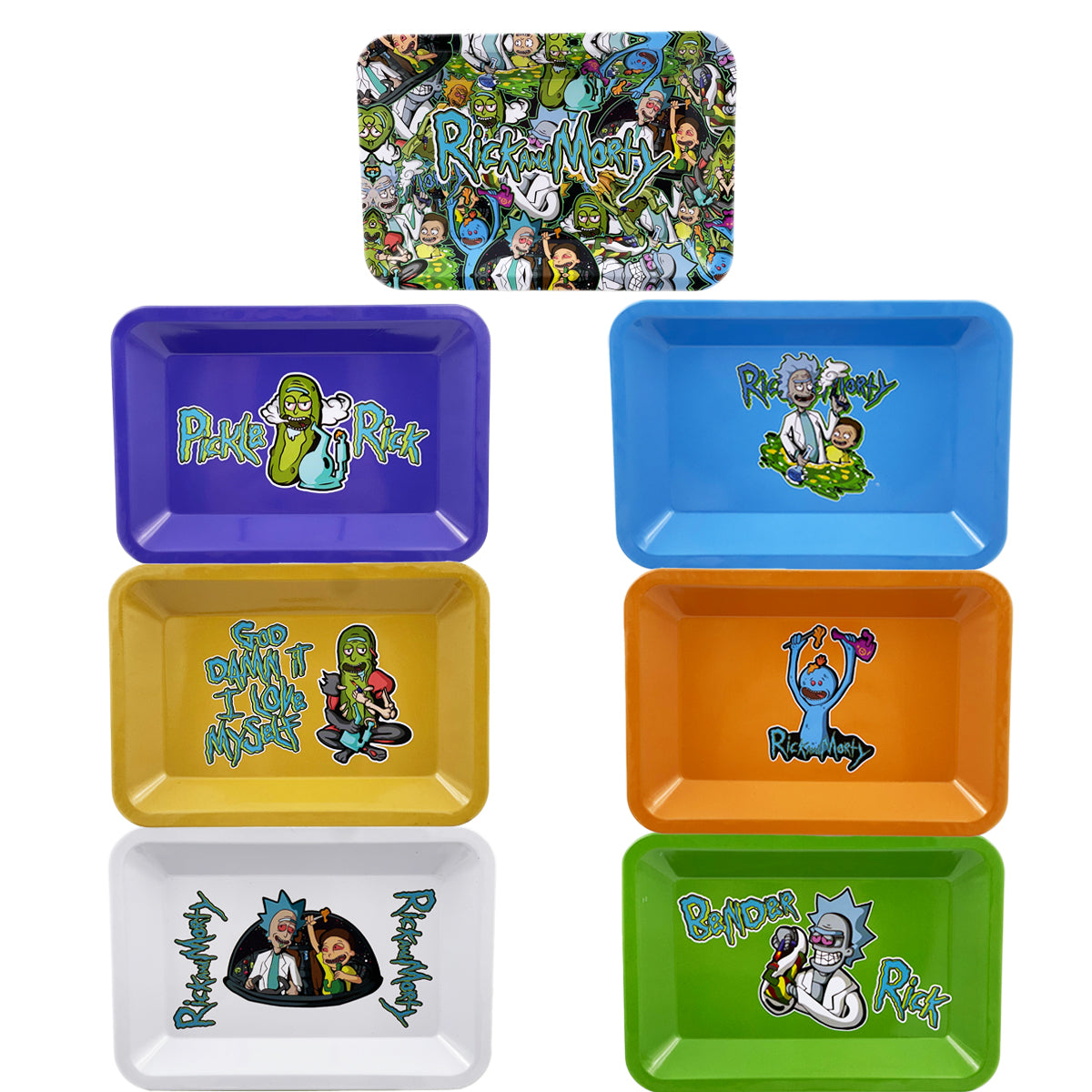 Small 5" X 7" Cartoon Trays - Set of 7 ($2.98/ea) [TR-S7]