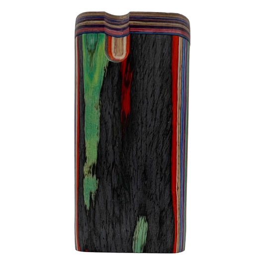 4" Rainbow Wood Dugout w/ Swivel Lid [TT-201D]