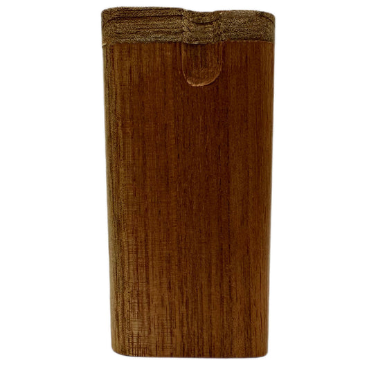 4" Dark Wood Dugout w/ Swivel Lid [TT-201]