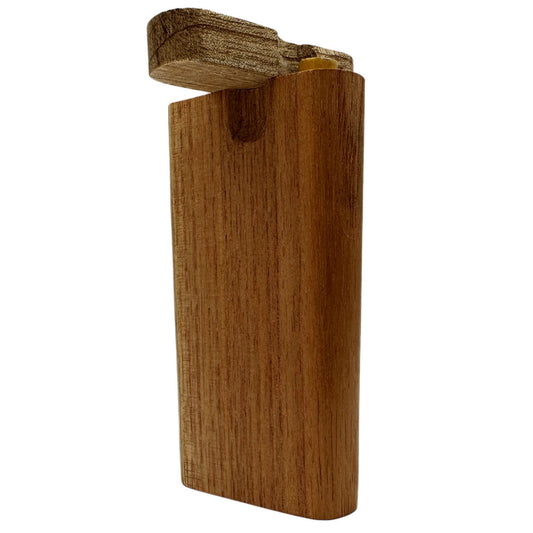 4" Dark Wood Dugout w/ Swivel Lid [TT-201]