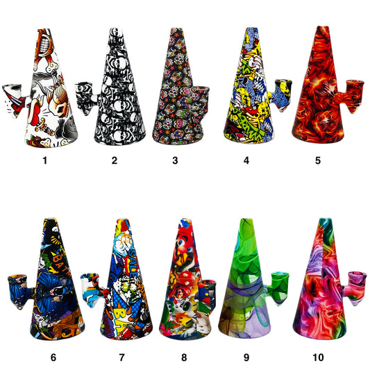 6" Cone Shaped Banger Hanger - Assorted Prints [WP-S-140]