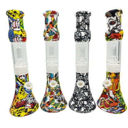 13" Hybrid Beaker w/ UFO Perc - Assorted Prints [WP-H-143C]