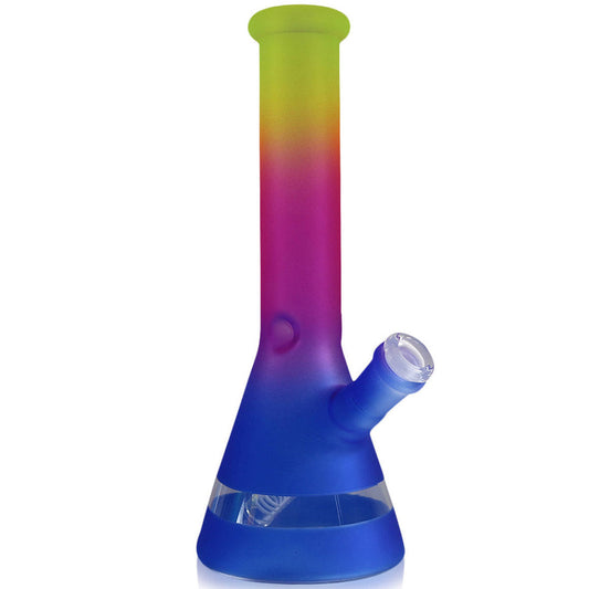10" Beaker w/ Matte UV Reflective Rainbow Design & Upgraded Accessory Pack [WP-G-161]