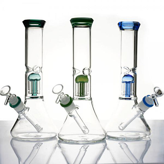 11" Beaker w/ Tree Perc - Assorted Colors [WP-G-171B]