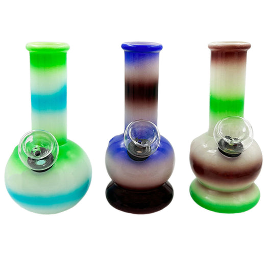 5" Water Pipes in Many Shapes & Striped Styles - Assorted Colors [WP-G-18-10]
