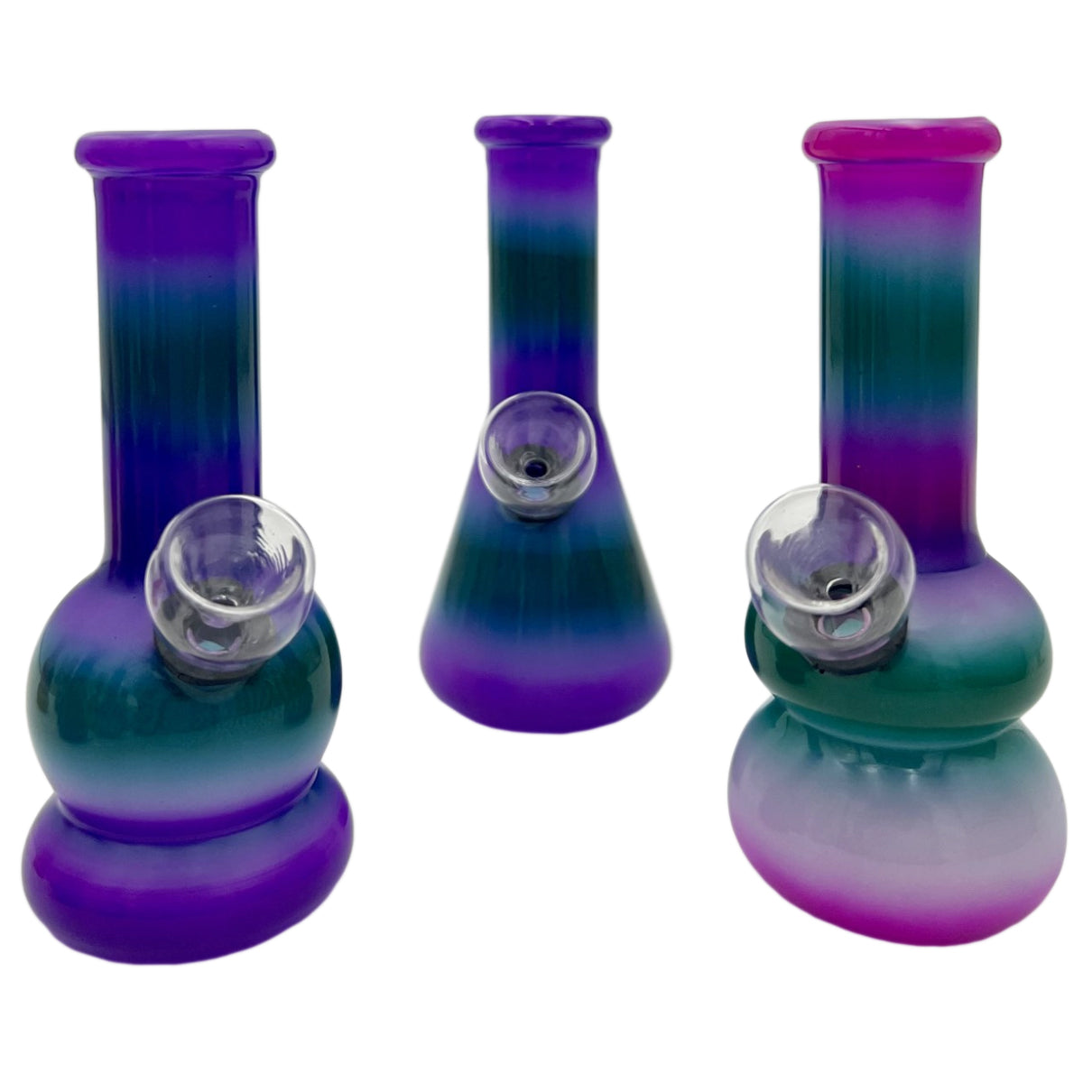 5" Water Pipes in Many Shapes & Striped Styles - Assorted Colors [WP-G-18-2]