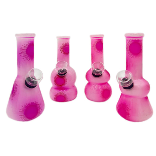 5” Water Pipes in Many Shapes & Sunburst Styles - Assorted Colors [WP-G-18-4]