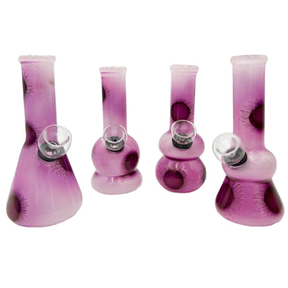 5” Water Pipes in Many Shapes & Sunburst Styles - Assorted Colors [WP-G-18-4]
