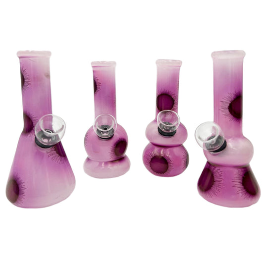 5” Water Pipes in Many Shapes & Sunburst Styles - Assorted Colors [WP-G-18-4]