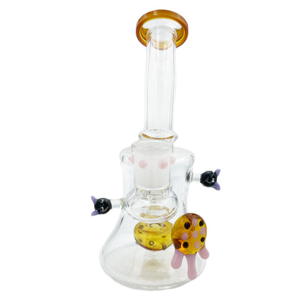 7" Banger Hanger w/ Ball Perc & Bee Design - Assorted Colors [WP-G-190]