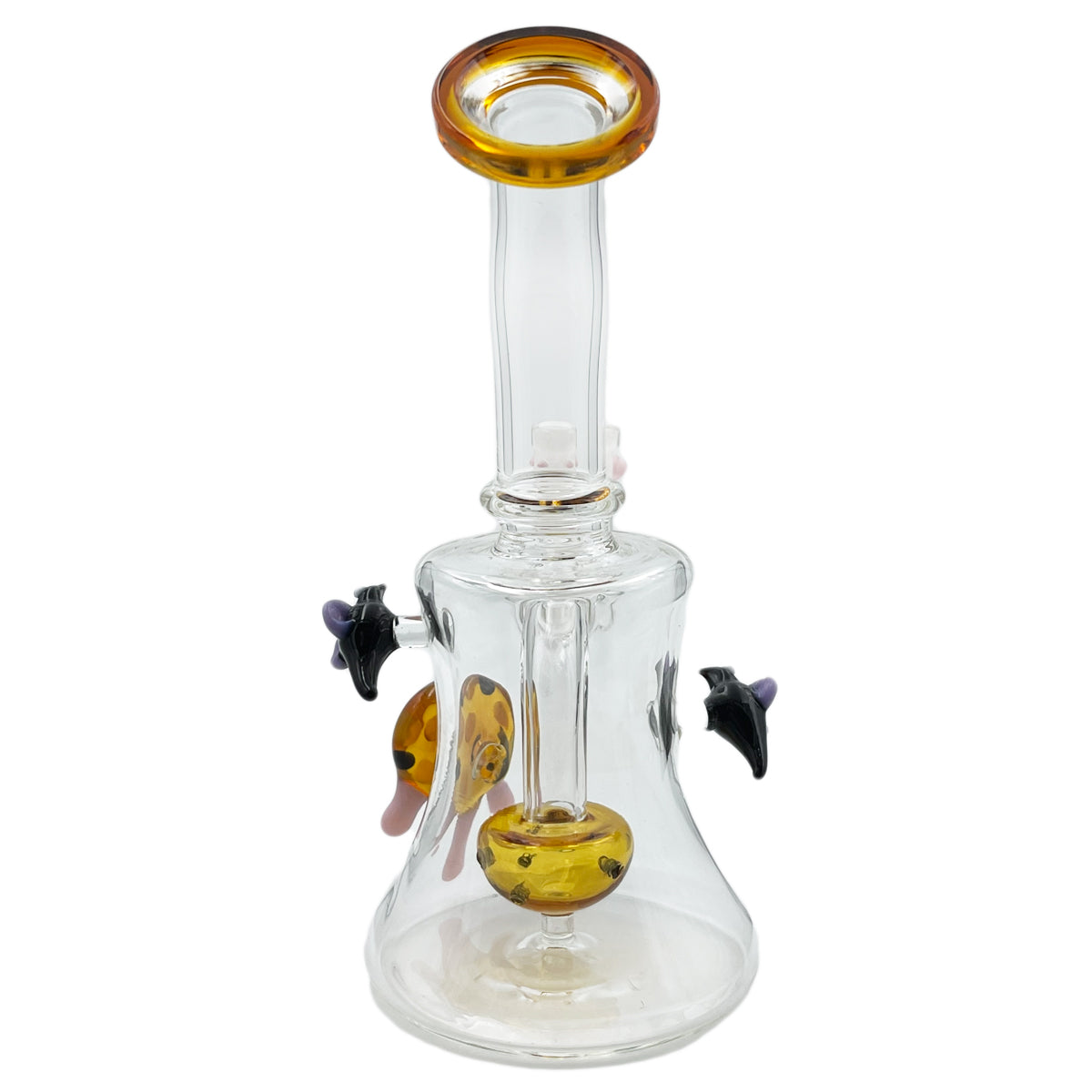 7" Banger Hanger w/ Ball Perc & Bee Design - Assorted Colors [WP-G-190]