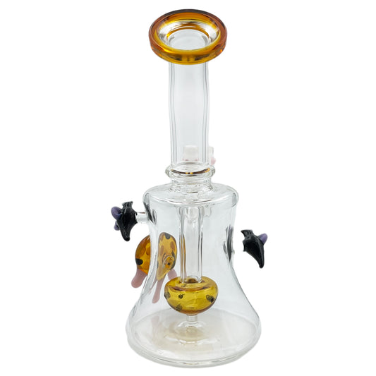 7" Banger Hanger w/ Ball Perc & Bee Design - Assorted Colors [WP-G-190]