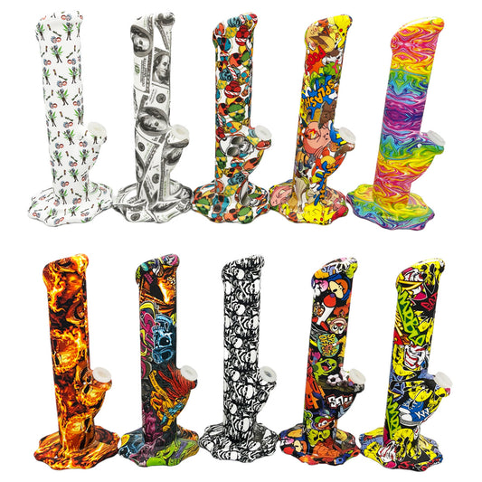 10.5" Straight Tube - Assorted Prints [WP-S-95]