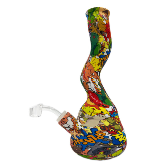 10.5" Wavy Beaker - Assorted Prints [WP-S-96B]